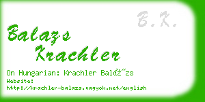 balazs krachler business card